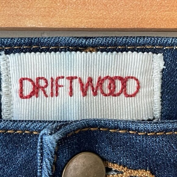 DRIFTWOOD Medium Wash Denim Colette Pretty in Fringe Cropped Jeans, 27 - Picture 6 of 11